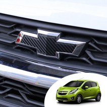 어른킹 스파크 쉐보레 보타이 크로스 엠블렘 마스크 포인트 로고 데칼 스티커 자동차 랩핑 시트지, 스파크~2012(무광블랙)