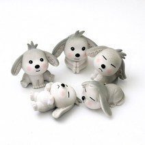 포레스 DIY 테라리움 미니피규어 인테리어 악세사리 미니어처 5종 세트, 코카스파니엘 강아지