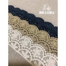 [레이스다이소] 식탁보 장식 면케미칼레이스 376 (색상 3종) 1마, 남색