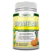 뉴트리온 NutriONN 순수 파인애플의 브로멜린 가득한 브로멜라인 2400GDU 채식 120캡슐 Bromelain 500mg Vegetable Pineapple Enzyme, 상세내용참조, 없음, 알약/캡슐