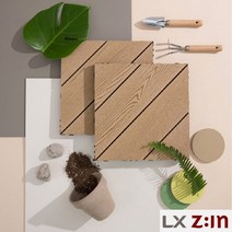LX하우시스 우젠리얼이지 6P 조립식 데크타일 베란다 발코니 테라스 화장실 인테리어 우드형 우젠데코, 그레이