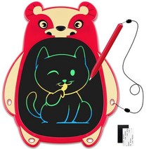 드로잉 패드 액정 타블렛 전자 노트 만화 동물 8.5 인치 lcd 쓰기 정제 다채로운 메시지 보드 그리기 장난감 귀여운 크리스마스 선물 및 아이들을위한 학습 도구, 빨간색