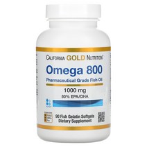 California Gold Nutrition 캘리포니아골드뉴트리션 오메가 800 피쉬 오일 80% EPA/DHA 90소프트젤