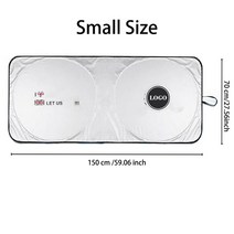 자동차 햇빛가리개 미니 쿠퍼 모델 컨트리맨 클럽맨 액세서리 자동차 로고 앞 유리 차양 커버 UV 차단, 01 150 x 70Mini Cooper