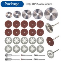 3.7V USB 무선 전기 드릴 그라인더 충전식 조각기 이동식 배터리 목공 3 단 회전 공구, 02 31PCS Accessories