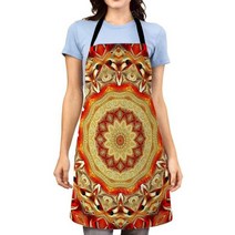 빅사이즈방수앞치마 용접 여름 린넨 앞치마 만다라 미학 여성용 주방 앞치마 오리지널 방수 소녀 커스텀 남자 웨이터 작업 오일 방지 빈티지 페르시아125840, 22102wq-000424-_55X68CM(L)