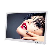 디지털액자 17 인치 사진 프레임 전자 앨범 터치 스크린 lcd 패널 1440x900 달력 사진 프레임이있는 비디오 mp3 플레이어, 하얀, 나는 플러그