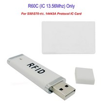 조정 가능한 미니 휴대용 rfid 125khz 13.56mhz 근접 스마트 em 카드 usb id rfid 카드 리더, R60C IC 13.56mhz