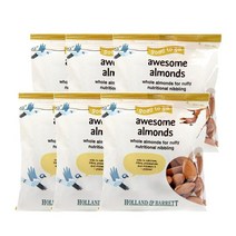 홀랜드앤바랫 네츄럴 아몬드 홀 800g Holland & Barrett Natural Almonds Whole, 6팩