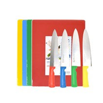 칼라도마4색+일제칼라식도4색 코멕스도마 SET할인 업소용주방용품 식당 영업용, 특7호 칼라도마 4색+ 일제식도 4색