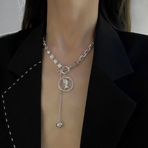 라이트 럭셔리 틈새 디자인 눈송이 네잎 클로버 편지 D 지르콘 스웨터 목걸이 여성용 과 고급 액세서리