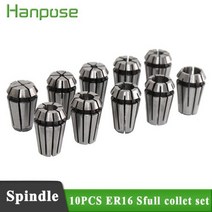 화물 ER16 10 PCS 클램프 세트 밀링 CNC 조각 공작 기계 모터 축 스핀들 모터용 1 MM 범위, 한개옵션0
