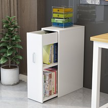 슬라이딩 만화책장 자취 취미 공간활용 좁은 소형 4종 슬라이드책장 틈새, 1-단발백