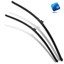 [V8] 포르쉐 카이엔 전용 순정형 와이퍼 뉴카이엔 955 957 958 PO536 S GTS V6 VR6 터보 Porsche Cayenne 카이앤, 카이엔 (955:03년~07년) 전면, 1세트