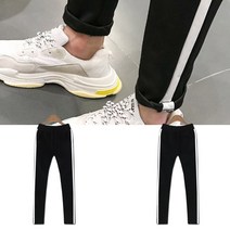 남자 밴딩 체육복 옆줄 힙합 패션 세미 트레이닝 바지 _ 239578EA