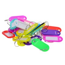 공예 키트 diy 플라스틱 코드 키 태그 50 개 다양한 색상 태그-윈도우 홀더