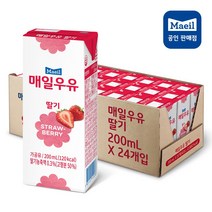 매일우유 딸기 멸균 200ml 24팩, 24개