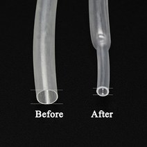 열 수축 튜브 2:1 수축 비율 폴리올레핀 절연 케이블 슬리브 직경 10 m 0.6 0.8mm 1mm 2mm 3mm 4mm 5mm 6mm, [01] Dia 0.6mm, [05] Black, [01] 10 meters
