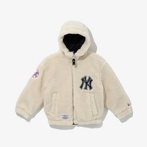 뉴에라키즈 [뉴에라키즈] MLB 뉴욕 양키스 보아 플리스 후드 집업 아이보리(13947080)