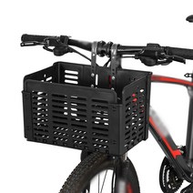 WEST BIKING 3in1 다용도 접이식 자전거 바구니 핸들바용 짐받이용 장바구니, 블랙, 상세참고