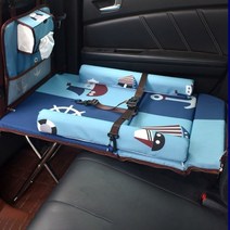 urkoteer 자동차 뒷좌석 매트 차량용 놀이방매트 캠핑 침대 여행용 차박 매트리스, 블루 4부