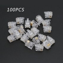 100pcs RJ12 6P6C 모듈 식 케이블 헤드 전화 커넥터 크리스탈 플러그, 다른, 01 Other