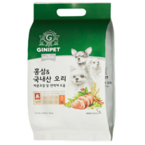 지니펫 더 홀리스틱 홍삼&국내산 오리 강아지사료, 3개, 1.2kg