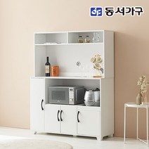 동서가구 네오 무아 이쁜주방 꾸미기 넉넉한 수납 렌지대 밥솥 도어형 주방수납장 세트 NEO643, 오크화이트