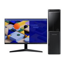 삼성전자 2023 데스크탑 5 한컴오피스팩 동봉 가정용PC 업무용PC 주식용PC, 램8GB+SSD128GB+삼성24인치 모니터 패키지, A24AB+S24R35A, 블랙