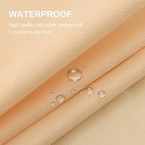 전원주택 테라스 그늘막 야외 카페 옥상 천막 어닝 정원 해변 캠핑 파티오 수영장 차양 텐트 차양막 5M 16ft 300GSM 방수 태양 그늘 돛, Rectangle 5x3M, [05] Light Yellow