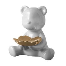 우먼스9999 곰돌이 테디베어 오브제 다용도 스탠드 트레이 거치대, 화이트(M)
