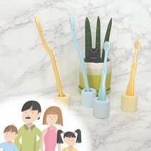 티디마켓 친환경 유아 칫솔 어린이 생분해성 수지 옥수수 치과칫솔 아기 국내제작, 1단계(만 2 ~ 3세), 스카이5개+옐로우5개