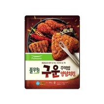 [우리집]구운주먹밥_양념치킨5인_500g (500g) 간편식 아침대용 캠핑 자취생 간단식사 맛있는한끼 풀무원 행복한 추석, 1개