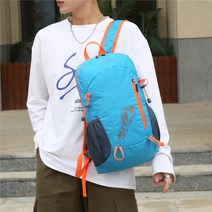 새로운 야외 여행 등산 가방 대용량 접이식 어깨 가방 하이킹 레저 여행 배낭, 검은색