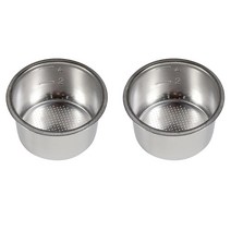 2pcs 51mm 4 컵 필터 교체 필터 바구니 Delonghi ec680 / EC685 에스프레소를위한 커피 밑바닥 portafilter, 하나, 은