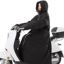 오토바이 방한복 배달 우주복 스즈키복 겨울 후드 방수 윈드 브레이커, 블랙/L