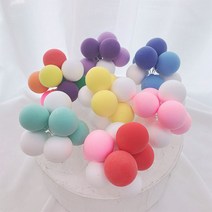 풍선다발 파티토퍼 /생일파티 케이크픽 케이크꾸미기 케이크장식 파티초 파티용품 파티소품 홈파티 생일꾸미기 장식 기념일 베이비샤워 브라이덜샤워, 옐로우