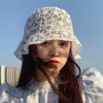 홀리지 디아 레이스 버킷햇 벙거지