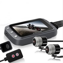 KG 1080P FHD 2채널 바이크블랙박스 와이파이GPS, 2채널블랙박스1SET