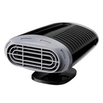 자량용 서리 제거기 휴대용 자동차 히터 Defroster Demister 전동 360 ABS 팬 12/24V 가열 회전 실드 냉각 200W Deg X0D8, [01] gray, 01 gray