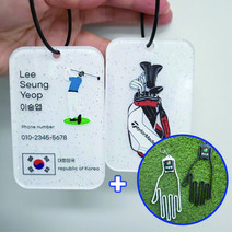 골프백 캐디백 양면제작 골프네임택 장갑건조기 사은품 증정, 실버, 남자2