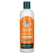 Jason Natural 모발 관리 비듬 방지 두피 케어 투인원 샴푸 + 컨디셔너 355ml(12fl oz), 355ml