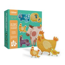 2세 2살 동물농장 모양맞추기 유아퍼즐 집콕놀이 원목퍼즐 주니어 원목교구