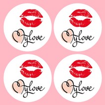 꾸디자인 화이트데이스티커 초콜렛 사탕 어린이집 회사 군인 간식 포장 데코 스티커, 사랑6 4.8cm(20개)