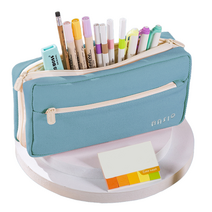 ANGOO 크림 네모난 대용량 파우치, (주)ANGOO크림네모파우치-라이트블루, (주)ANGOO크림네모파우치-라이트블루