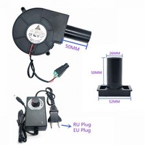 컴퓨터 쿨러 쿨링 냉각 팬 본체 쿨러 bfb1012eh 12v 2 94a 9733 9cm 소형 휴대용 대용량 터보 송풍기(공기 수집 포트 포함) 전원 공급 장치 속도 컨트롤러, EU plug