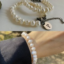 남자 담수진주 팔찌 자체제작 아이돌 패션 코디 써지컬스틸 [뉴핑크플레이스]