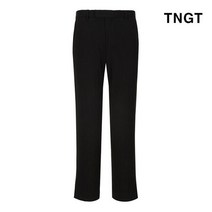 TNGT 90 사이즈 블랙 스트레이트핏 밑단 트임 포인트 슬랙스