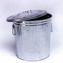 레트로 양철 인테리어 대형 깡통 쓰레기통 화분 화단, 55L(직45cmX고50cm), 1개