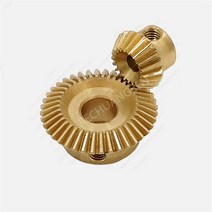 웜기어 감속기 서브모터 0.5M 1:2 감속기 베벨 기어 20 T 40 Teeth 구리 90도 각도 작은 3 MM/4 MM 대형 구, 01 Copper_02 4mm